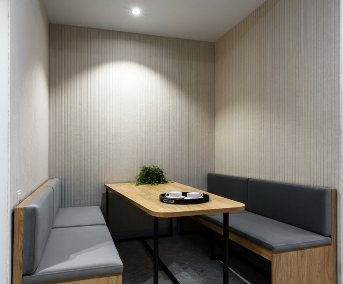 Стеновые панели из акустического войлока в офисе Екатеринбург