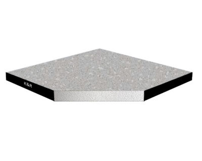 Плита фальшпола из сульфата кальция (КМ1) K&R Design S38St/PVC