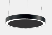 Светодиодная акустическая панель остров K&R Design Круг Ø 1200х60 мм 51,6 Вт Ral 9003/9003