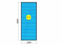 Перегородка стеклянная межкомнатная: двойной витраж с жалюзи