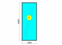 Перегородка стеклянная межкомнатная: двойной витраж