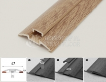 Порог с монтажным каналом 42мм*1,8 м, 208 Дуб мокко