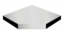 Плита фальшпола 40GS 600х600х40мм, материал панелей – сульфат кальция, без покрытия, основание – оцинкованный стальной лист 0,55мм., боковые кромки – ПВХ