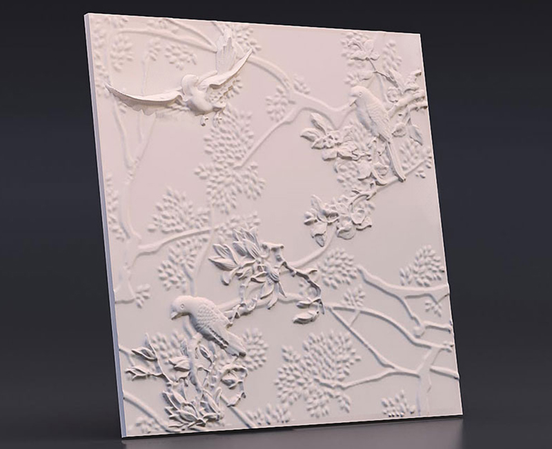 Гипсовые 3D панели стандарт Птички