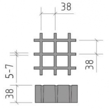 Стеклопластиковый настил ORTHO STANDART 38x38x38 RAL 7046/5015/9005