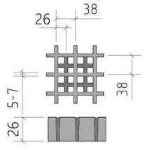 Стеклопластиковый настил ORTHO STANDART 26x26x26 RAL 7046/5015/9005