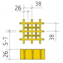 Стеклопластиковый настил ISO STANDART 26x26x26 RAL 1018/5015/6029