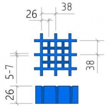 Стеклопластиковый настил VE PREMIUM 26x26x26 RAL 5015/6029/1023