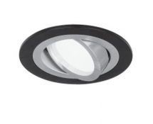 Светильник Gauss Aluminium AL011 круглый черный/хром Gu5.3