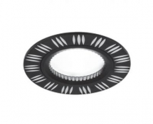 Светильник Gauss Aluminium AL018 круглый черный/хром Gu5.3