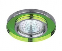 Светильник точечный Эра Dk7 Ch/Mix декор стекло Mr16 12В 50Вт круглый хром/мульти 253946