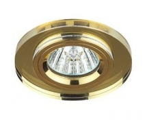 Светильник точечный Эра Dk7 Gd/Yl декор стекло круглый Mr16 12В 50Вт золото/желтый 253949