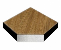 Плита INTERFLOOR 600х600х38 из ГВЛВ низ сталь 0,5 мм - верх дизайн плитка (LG Decotile) 2 мм