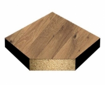 Плита INTERFLOOR 600х600х38 из ДСП низ сталь 0,5 мм - верх Шпон (3 мм)(Европа)