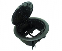 Люк напольный Efapel 83002 CAT - 4 модуля (2 розетки 45х45мм), антрацит